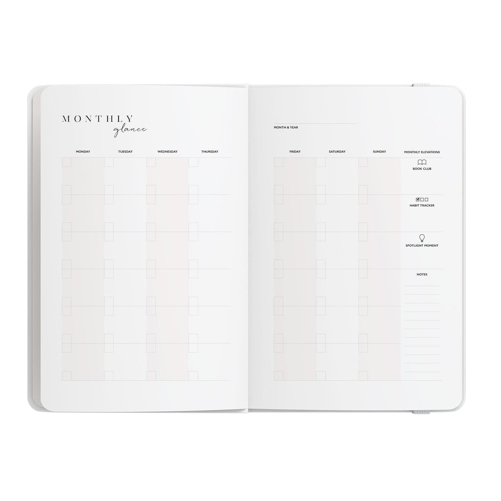 The Head Plan Productivity And Wellness Journal Monthly Goals Reflection