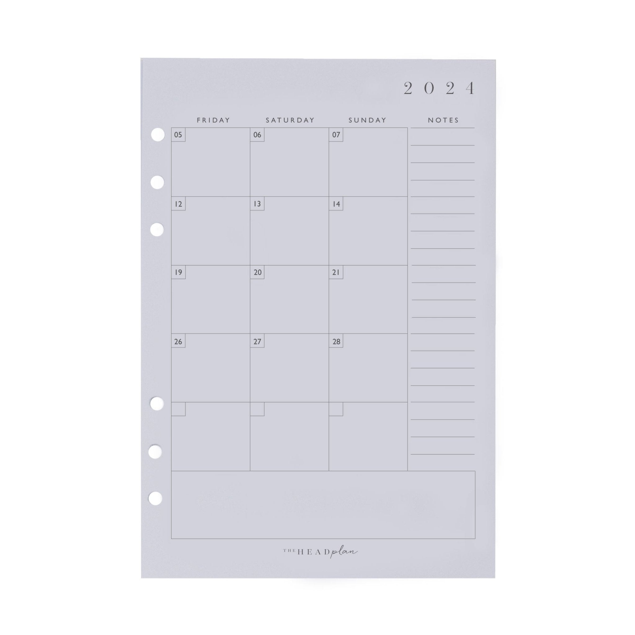 The Head Plan Agenda, Daily & Weekly Planner